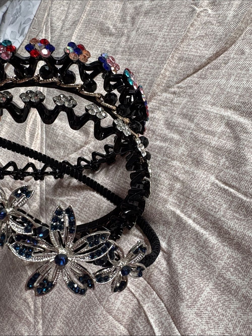 Black Decorative Women's Headbands - Set of 4